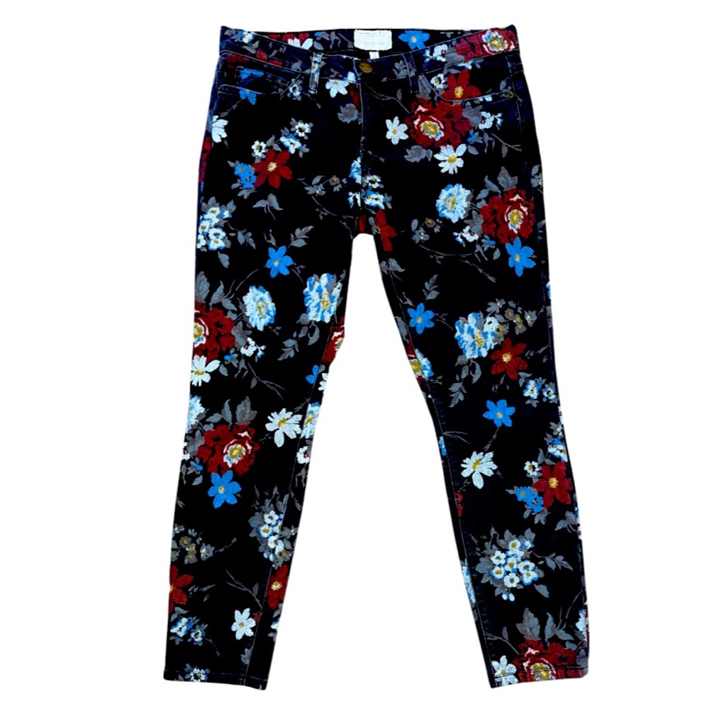 Current/Elliot “The Stiletto” Black Wildflower Jeans Size 30
